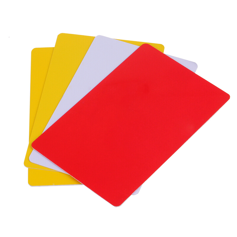 Table Tennis Yellow Card - DHS standard referee card set for